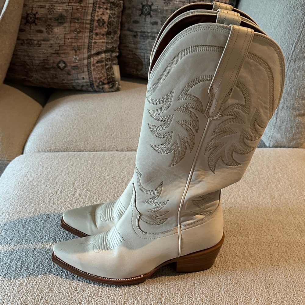 Tecovas Annie - Bone - Cowhide Leather Boots - 8